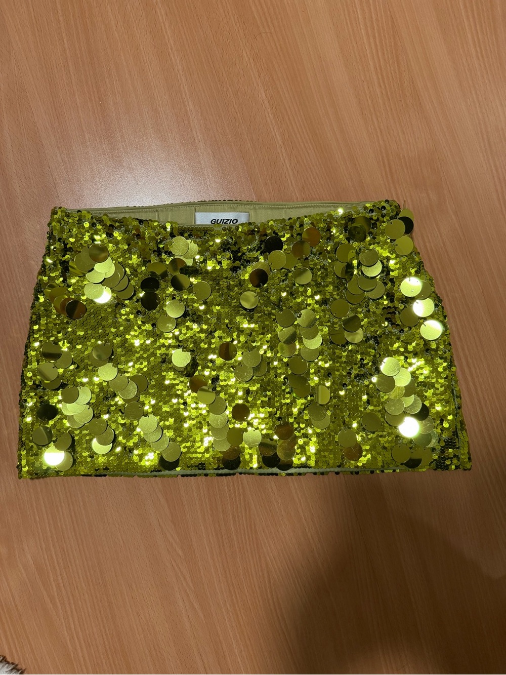 Guizio Green Sequin Mini Skirt